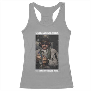 Maduro Captured Meme Racerback Tank Top On Board USS Iwo Jima Political Satire TS02 Sport Gray Print Your Wear