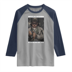Maduro Captured Meme Raglan Shirt On Board USS Iwo Jima Political Satire TS02 Sport Gray Navy Print Your Wear