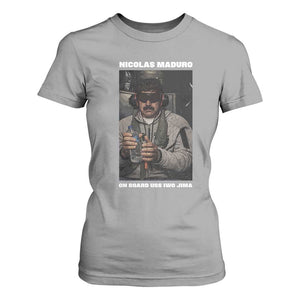 Maduro Captured Meme T Shirt For Women On Board USS Iwo Jima Political Satire TS02 Sport Gray Print Your Wear