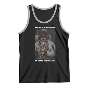 Maduro Captured Meme Tank Top On Board USS Iwo Jima Political Satire TS02 Black Athletic Heather Print Your Wear