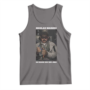 Maduro Captured Meme Tank Top On Board USS Iwo Jima Political Satire TS02 Deep Heather Print Your Wear