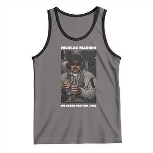 Maduro Captured Meme Tank Top On Board USS Iwo Jima Political Satire TS02 Deep Heather Black Print Your Wear
