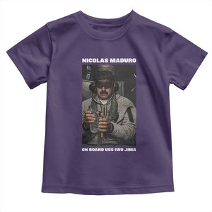 Maduro Captured Meme Toddler T Shirt On Board USS Iwo Jima Political Satire TS02 Purple Print Your Wear