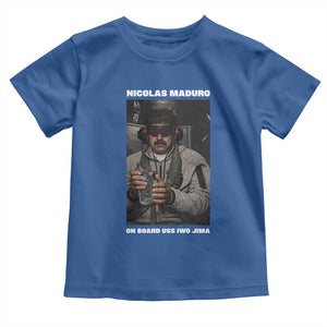 Maduro Captured Meme Toddler T Shirt On Board USS Iwo Jima Political Satire TS02 Royal Blue Print Your Wear