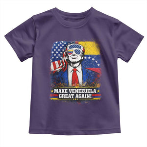 Make Venezuela Great Again Toddler T Shirt Patriotic Trump American Venezuelan Flags TS02 Purple Print Your Wear
