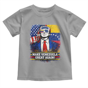 Make Venezuela Great Again Toddler T Shirt Patriotic Trump American Venezuelan Flags TS02 Sport Gray Print Your Wear