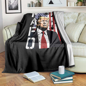 Patriotic Trump American Flag and Fighter Jet Graphic Throw Blanket TS02 Print Your Wear