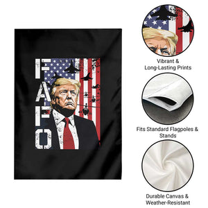 Patriotic Trump American Flag and Fighter Jet Graphic Garden Flag TS02 Print Your Wear