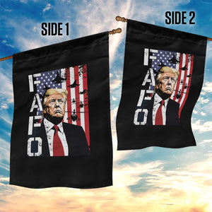 Patriotic Trump American Flag and Fighter Jet Graphic Garden Flag TS02 Print Your Wear