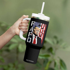 Patriotic Trump American Flag and Fighter Jet Graphic Tumbler With Handle TS02 Print Your Wear