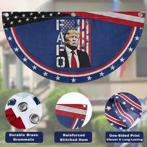 American Trump American Flag and Fighter Jet Graphic Patriotic Fan Flag