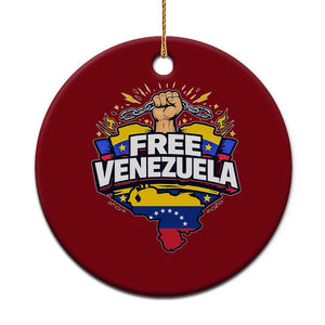 Free Venezuela Raised Fist Ceramic Ornament Libre Venezuelan Flag Map Liberation TS02 1pc Red Print Your Wear