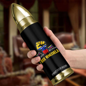 Free Venezuela Flag Bullet Tumbler Raised Fist Resistance for Liberation Supporters TS02 Print Your Wear
