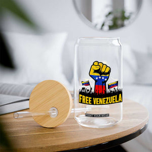 Free Venezuela Flag Glass Can Raised Fist Resistance for Liberation Supporters TS02 Print Your Wear