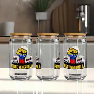 Free Venezuela Flag Glass Can Raised Fist Resistance for Liberation Supporters TS02 Print Your Wear