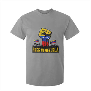 Free Venezuela Flag T Shirt For Kid Raised Fist Resistance for Liberation Supporters TS02 Sport Gray Print Your Wear