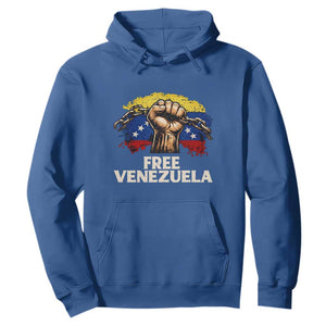 Free Venezuela Flag Chain Breaker Hoodie Powerful Liberation for Liberation Supporters TS02 Royal Blue Print Your Wear