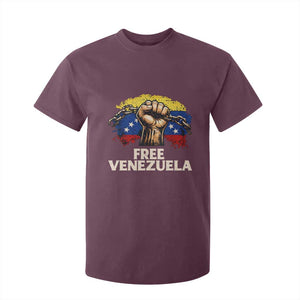 Free Venezuela Flag Chain Breaker T Shirt For Kid Powerful Liberation for Liberation Supporters TS02 Maroon Print Your Wear