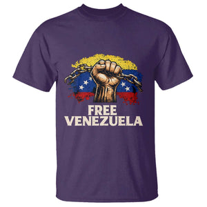 Free Venezuela Flag Chain Breaker T Shirt Powerful Liberation for Liberation Supporters TS02 Purple Print Your Wear