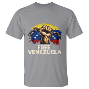 Free Venezuela Flag Chain Breaker T Shirt Powerful Liberation for Liberation Supporters TS02 Sport Gray Print Your Wear