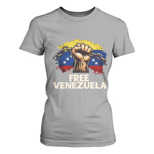 Free Venezuela Flag Chain Breaker T Shirt For Women Powerful Liberation for Liberation Supporters TS02 Sport Gray Print Your Wear