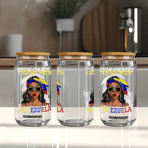 Stand With Venezuela Patriotic Glass Can Venezuelan Flag Empowering Afro Latina Messy Bun Bandana TS02 Print Your Wear