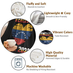 Venezuela Libre 2026 Throw Blanket Venezuelan Flag Heart Freedom and National Pride TS02 Print Your Wear