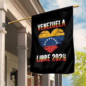Venezuela Libre 2026 Garden Flag Venezuelan Flag Heart Freedom and National Pride TS02 Print Your Wear