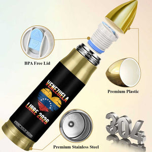 Venezuela Libre 2026 Bullet Tumbler Venezuelan Flag Heart Freedom and National Pride TS02 Print Your Wear