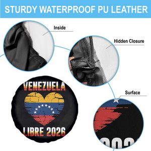 Venezuela Libre 2026 Spare Tire Cover Venezuelan Flag Heart Freedom and National Pride TS02 Print Your Wear