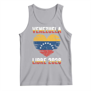 Venezuela Libre 2026 Tank Top Venezuelan Flag Heart Freedom and National Pride TS02 Athletic Heather Print Your Wear