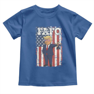 Funny Trump and Maduro Captured Cartoon Graphic Toddler T Shirt American Flag Dictator Political Satire Meme TS02 Royal Blue Print Your Wear
