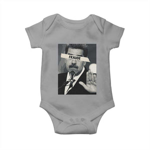 Sarcastic Maduro Fraude Baby Onesie Corruption Venezuela Political Satire TS02 Sport Gray Print Your Wear