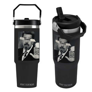 Sarcastic Maduro Fraude Flip Straw Tumbler Corruption Venezuela Political Satire TS02 One Size: 30 oz Black Print Your Wear