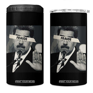 Sarcastic Maduro Fraude 4 in 1 Can Cooler Tumbler Corruption Venezuela Political Satire TS02 One Size: 16 oz Black Print Your Wear