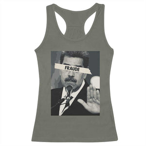 Sarcastic Maduro Fraude Racerback Tank Top Corruption Venezuela Political Satire TS02 Military Green Print Your Wear