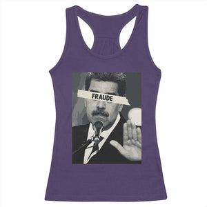 Sarcastic Maduro Fraude Racerback Tank Top Corruption Venezuela Political Satire TS02 Purple Print Your Wear