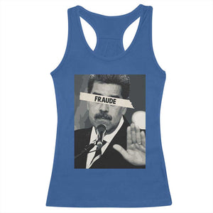 Sarcastic Maduro Fraude Racerback Tank Top Corruption Venezuela Political Satire TS02 Royal Blue Print Your Wear