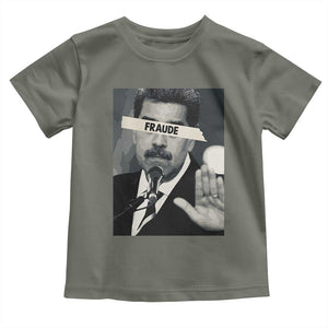 Sarcastic Maduro Fraude Toddler T Shirt Corruption Venezuela Political Satire TS02 Military Green Print Your Wear
