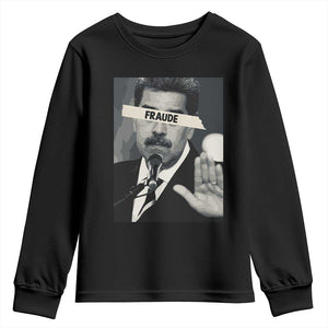 Sarcastic Maduro Fraude Youth Sweatshirt Corruption Venezuela Political Satire TS02 Black Print Your Wear