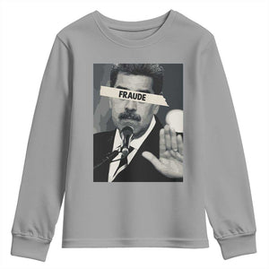 Sarcastic Maduro Fraude Youth Sweatshirt Corruption Venezuela Political Satire TS02 Sport Gray Print Your Wear