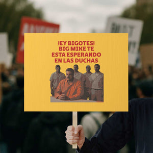 Maduro in Prison Meme Satire Protest Sign Spanish Political Politcal Sarcasm TS02 Horizontal 18" × 24" Yellow Print Your Wear