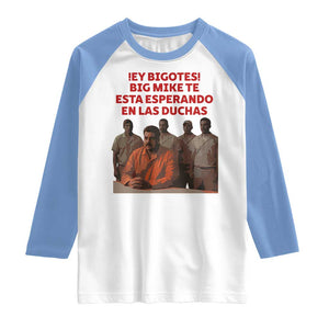 Maduro in Prison Meme Satire Raglan Shirt Spanish Political Politcal Sarcasm TS02 White Carolina Blue Print Your Wear