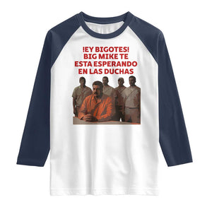 Maduro in Prison Meme Satire Raglan Shirt Spanish Political Politcal Sarcasm TS02 White Navy Print Your Wear