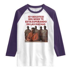 Maduro in Prison Meme Satire Raglan Shirt Spanish Political Politcal Sarcasm TS02 White Purple Print Your Wear