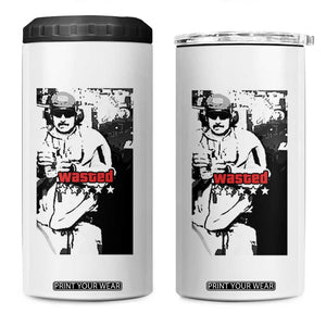Wasted Maduro Meme 4 in 1 Can Cooler Tumbler Dictators Downfall Political Satire GTA Style TS02 One Size: 16 oz White Print Your Wear