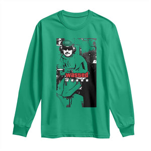 Wasted Maduro Meme Long Sleeve Shirt Dictators Downfall Political Satire GTA Style TS02 Irish Green Print Your Wear