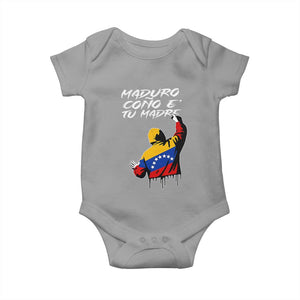 Maduro Cono e Tu Madre Baby Onesie Venezuelan Protest Graffiti Graphic TS02 Sport Gray Print Your Wear