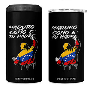 Maduro Cono e Tu Madre 4 in 1 Can Cooler Tumbler Venezuelan Protest Graffiti Graphic TS02 One Size: 16 oz Black Print Your Wear