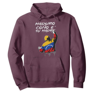 Maduro Cono e Tu Madre Hoodie Venezuelan Protest Graffiti Graphic TS02 Maroon Print Your Wear